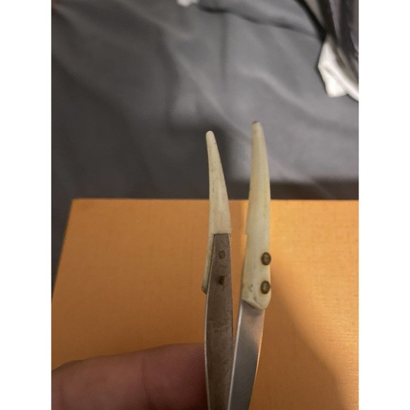 Vintage Ivory Tipped Tweezers - Picture 2 of 2